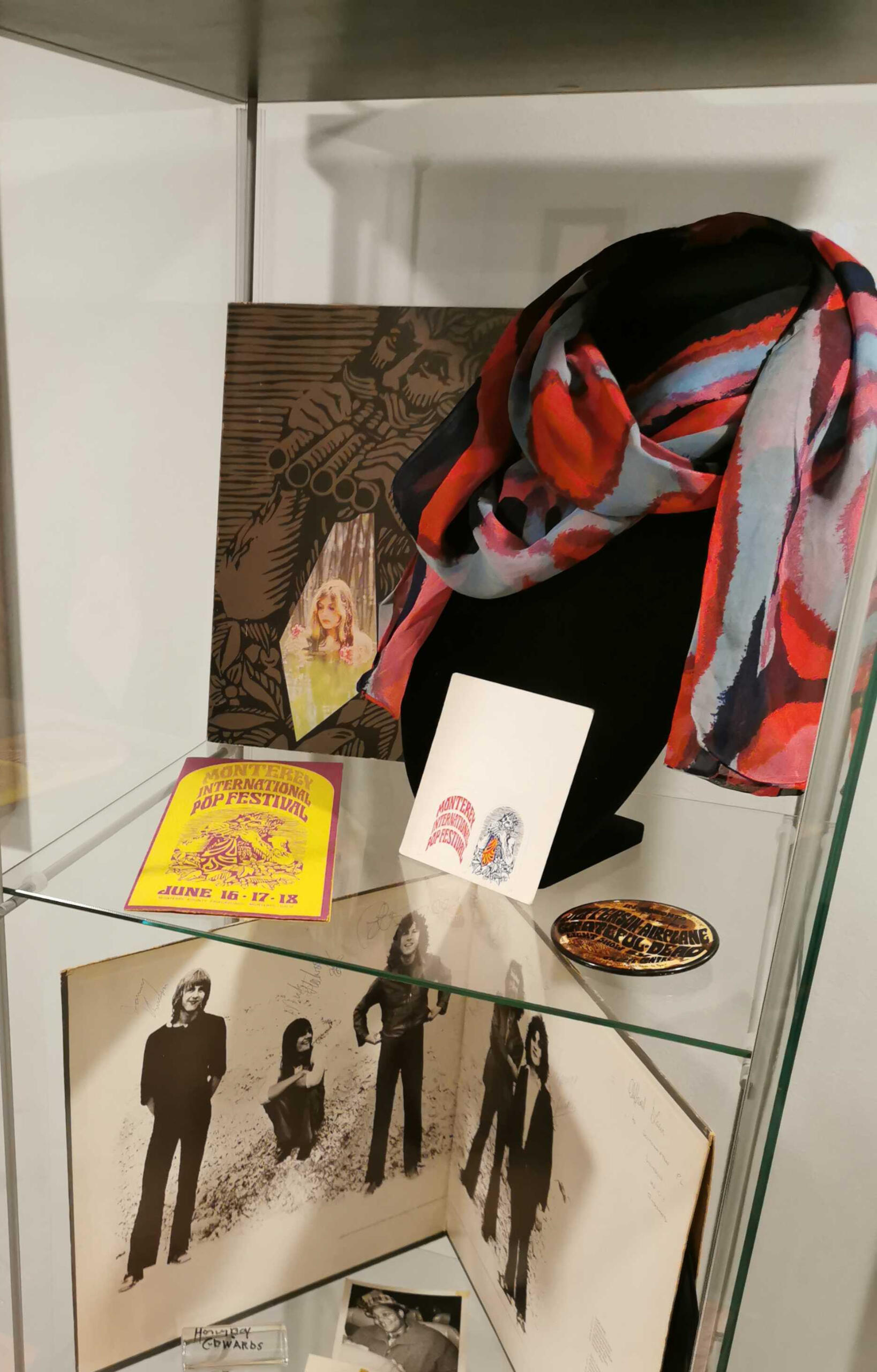 “I was at the Fillmore East in ’69. After the 2nd show, I made it backstage and met Jimi and he handed me his scarf. I kept it f